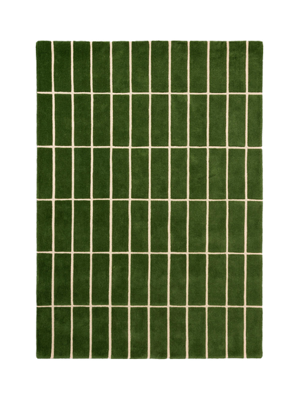 Marimekko Tiiliskivi Hand Tufted Pure Wool Rug, Green