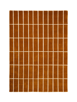 Marimekko Tiiliskivi Hand Tufted Pure Wool Rug, Brown
