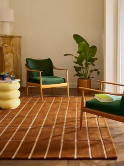 Marimekko Tiiliskivi Hand Tufted Pure Wool Rug - view 2, Brown