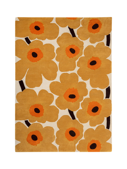 Marimekko Unikko Hand Tufted Pure Wool Rug, Honey, Honey