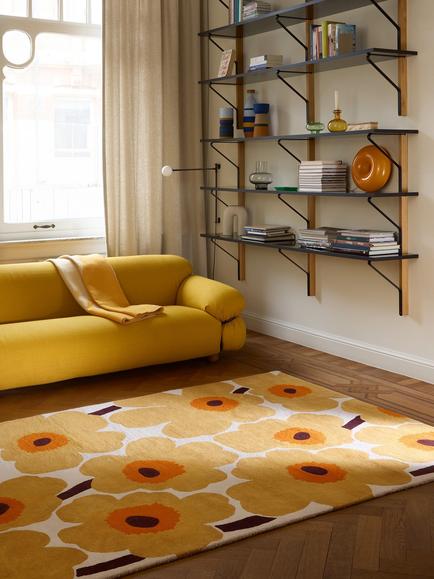 Marimekko Unikko Hand Tufted Pure Wool Rug, Honey - view 2, Honey