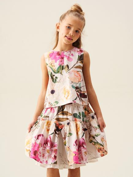 Angel & Rocket Kids' Dahlia Ruffle Tiered Skirt, Multi - view 2, Multi