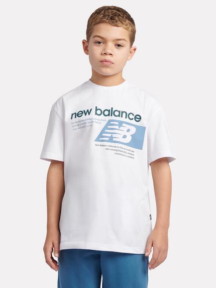 New Balance Kids' Relaxed Player Graphic T-Shirt, Nb Bright White, Nb Bright White