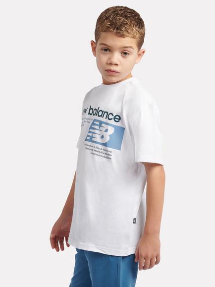 New Balance Kids' Relaxed Player Graphic T-Shirt, Nb Bright White - view 2, Nb Bright White