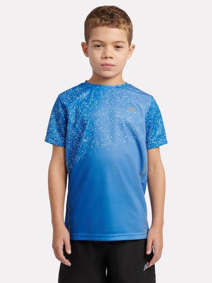 New Balance Kids' Ombre Sports T-Shirt, Blue Bird, Blue Bird