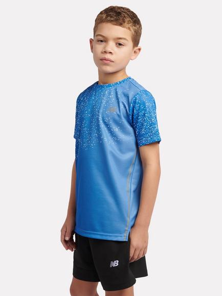 New Balance Kids' Ombre Sports T-Shirt, Blue Bird - view 2, Blue Bird