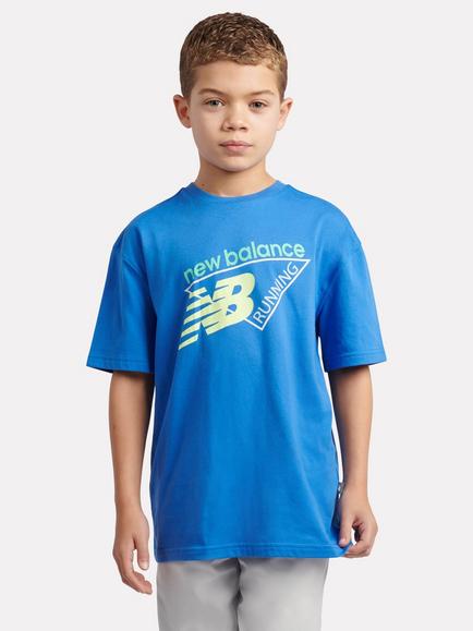 New Balance Kids' Running Graphic T-Shirt, Blue Bird, Blue Bird