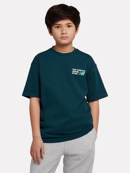 New Balance Kids' Athletics Shoes Graphic T-Shirt, Medusa Green, Medusa Green