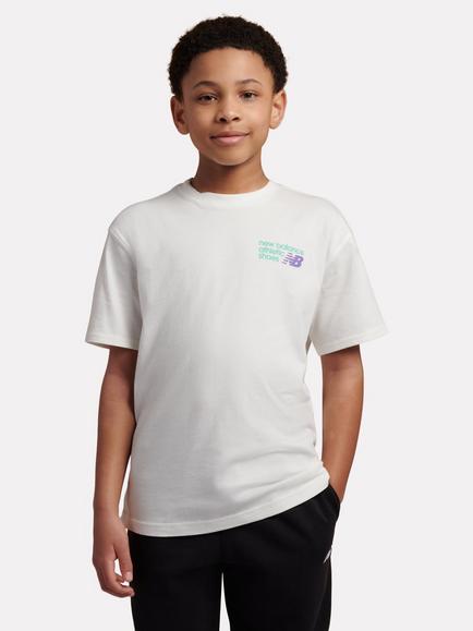 New Balance Kids' Athletics Shoes Graphic T-Shirt, Sea Salt, Sea Salt