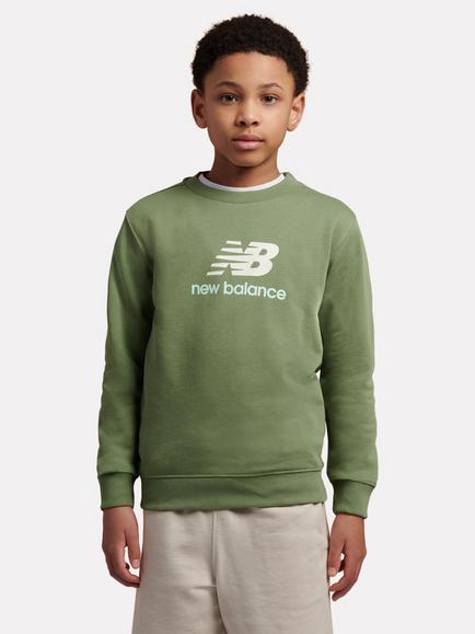 New Balance Kids' Cotton Blend Crew Neck Sweatshirt, Oregano, Oregano