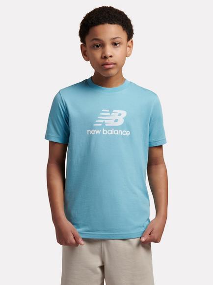 New Balance Kids' Cotton Crew Neck T-Shirt, Taffy Blue, Taffy Blue