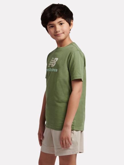 New Balance Kids' Cotton Crew Neck T-Shirt, Oregano - view 2, Oregano