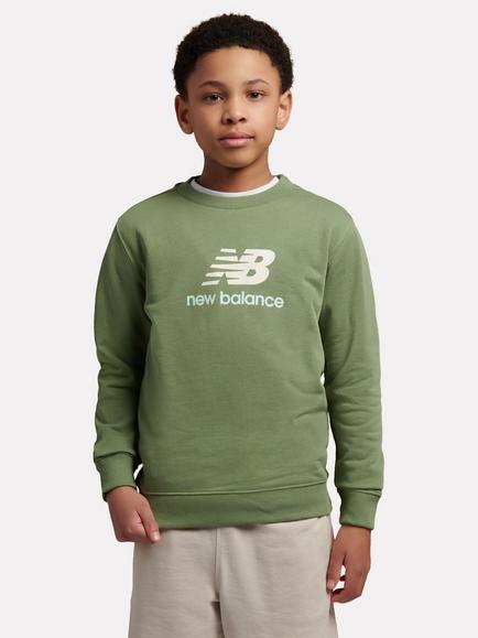 New Balance Kids' Cotton Blend Crew Neck Sweatshirt, Oregano, Oregano