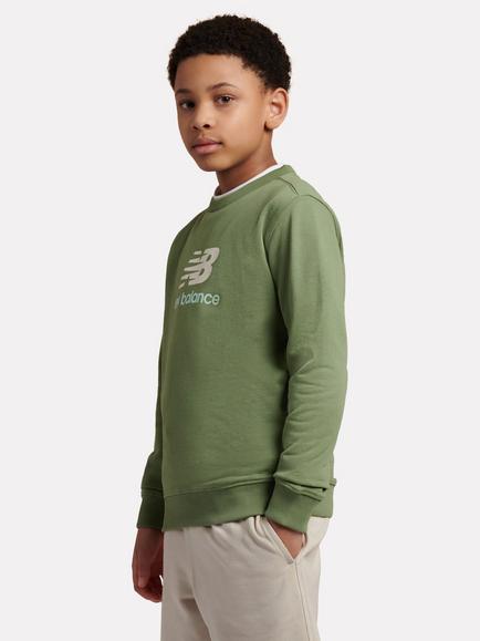 New Balance Kids' Cotton Blend Crew Neck Sweatshirt, Oregano - view 2, Oregano