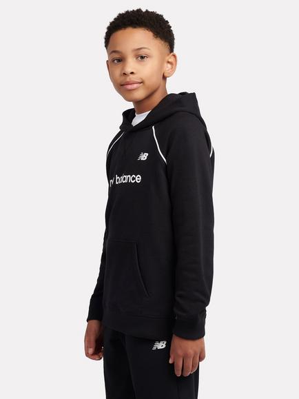 New Balance Kids' Cotton Graphic Logo Hoodie, Nb Caviar - view 2, Nb Caviar