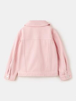 Mango Kids' Cropped Trucker Jacket, Pink - view 2, Pink
