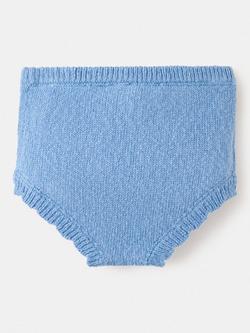 Mango Baby Knitted Brief Shorts, Blue - view 2, Blue