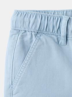 Mango Baby Drawstring Waist Bermuda Shorts, Sky Blue - view 2, Sky Blue