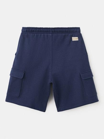 Mango Kids' Drawstring Bermuda Cargo Shorts - view 2, Navy