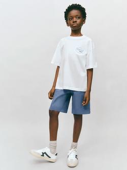 Mango Kids' Elasticated Waist Cargo Shorts, China Blue, China Blue