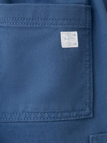 Mango Kids' Elasticated Waist Cargo Shorts, China Blue - view 2, China Blue