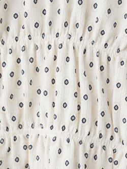 Mango Kids' Smock Waist Ruffle Blouse, Off White - view 2, Off White