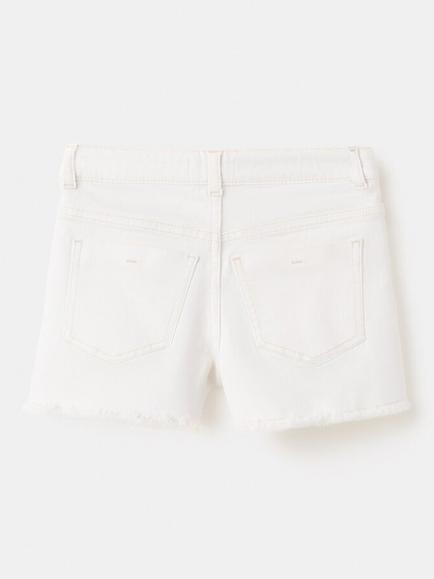 Mango Kids' Button Front Shorts, White - view 2, White