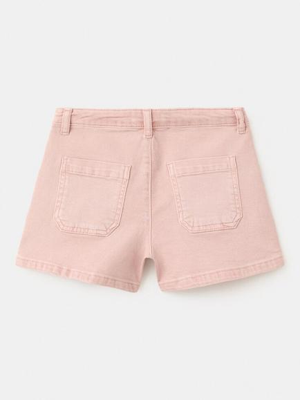Mango Kids' Studded Pocket Shorts, Pink - view 2, Pink
