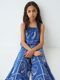 Mango Kids' Shell Top, Electric Blue - view 2, Electric Blue