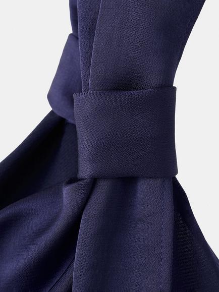 Mango One Shoulder Mini Dress, Midnight Blue - view 2, Midnight Blue
