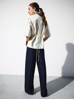 Mango Boxy Short Sleeve Shirt, Beige - view 2, Beige