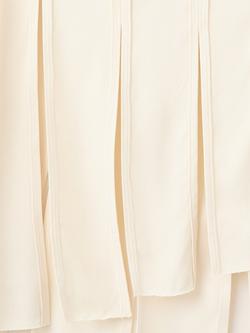 Mango Mid Rise Asymmetric Pleated Midi Skirt, Beige - view 2, Beige