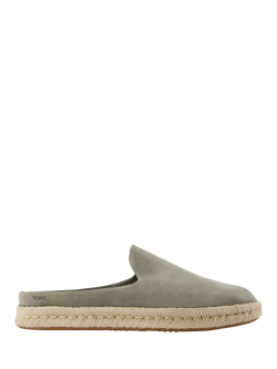 TOMS Santiago Leather Mule Sandals, Grey, Grey