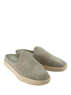 TOMS Santiago Leather Mule Sandals, Grey - view 2, Grey