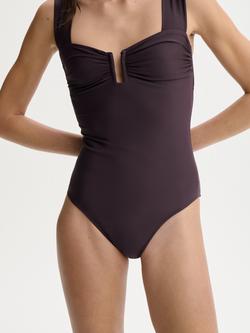 By Malene Birger Cocessia Swimsuit, Aubergine, Aubergine