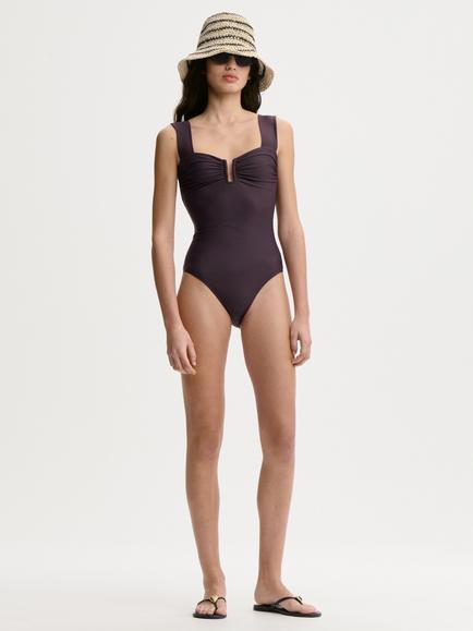 By Malene Birger Cocessia Swimsuit, Aubergine - view 2, Aubergine