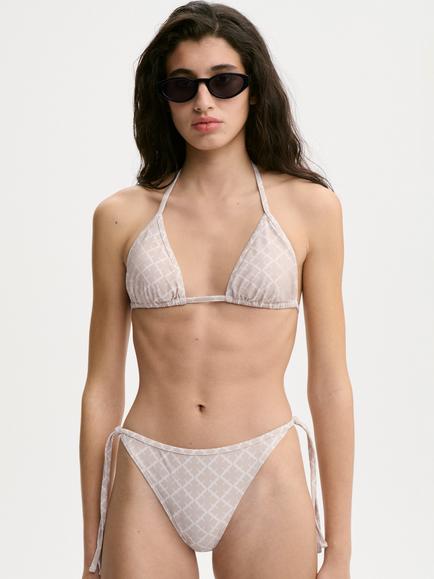 By Malene Birger Astra Signature Flower Print Bikini Bottoms, Feather, Feather