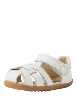 Bobux Kids' Skip Twist Leather Sandals, White - view 2, White
