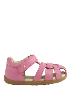 Bobux Kids' Skip Twist I-Walk Leather Sandals, Cashmere Rose