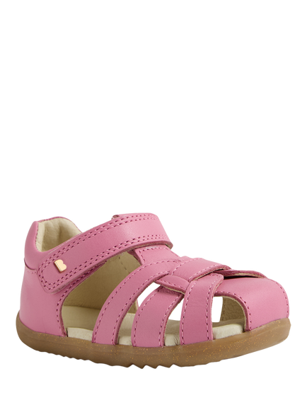 Bobux Kids' Skip Twist I-Walk Leather Sandals - view 2, Cashmere Rose