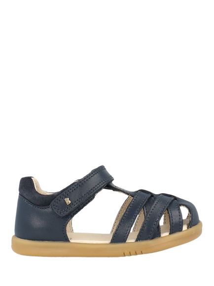 Bobux Kids' Cross Jump Kid+ Leather Sandals, Navy, Navy