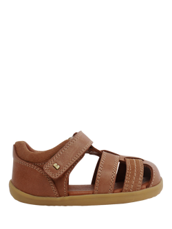 Bobux Kids' Roam Kid+ Leather Closed Toe Sandals, Caramel, Caramel