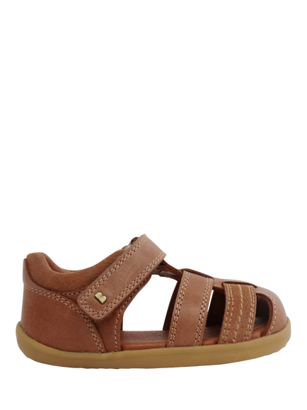 Bobux Kids' Roam Kid+ Leather Closed Toe Sandals, Caramel, Caramel