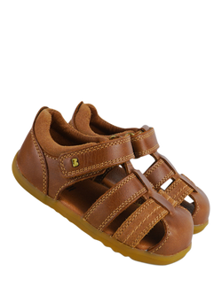 Bobux Kids' Roam Kid+ Leather Closed Toe Sandals, Caramel - view 2, Caramel