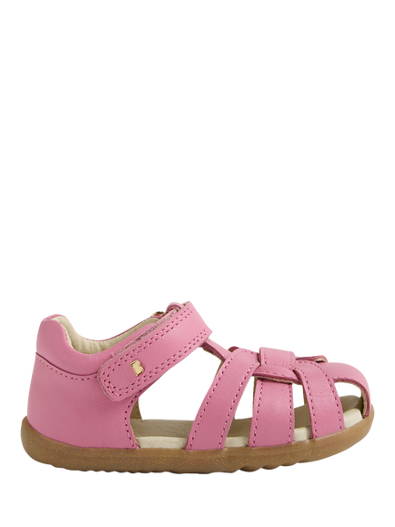 Bobux Kids' Skip Twist Leather Sandals, Pink, Pink