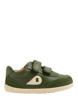 Bobux Kids' Champ Step Up Leather Trainers, Bronze Green