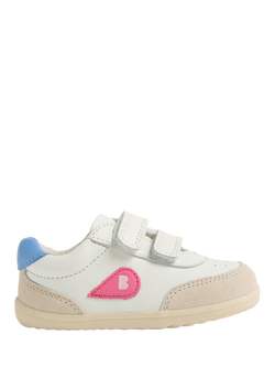 Bobux Kids' Champ I-Walk Trainers, White/Pink Lemonade