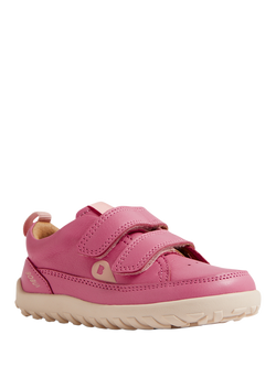 Bobux Kids' Dawn Double Strap Leather Trainers - view 2, Cashmere Rose