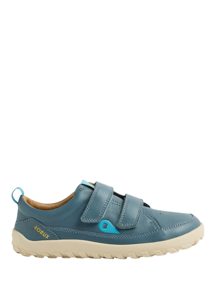 Bobux Kids' Dawn Double Strap Leather Trainers, Stormy Weather