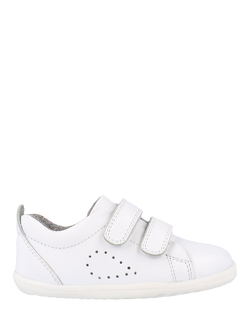 Bobux Kids' Grass Court I-Walk Trainers, Optical White